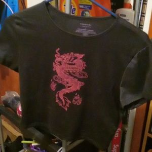 Women's himegirl society belly shirt size L